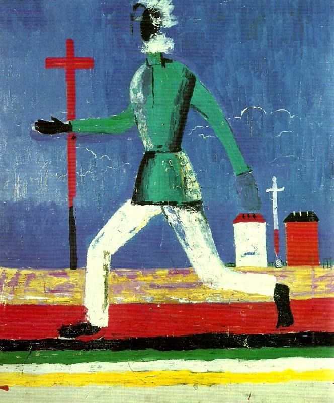 Kazimir Malevich running man oil painting image